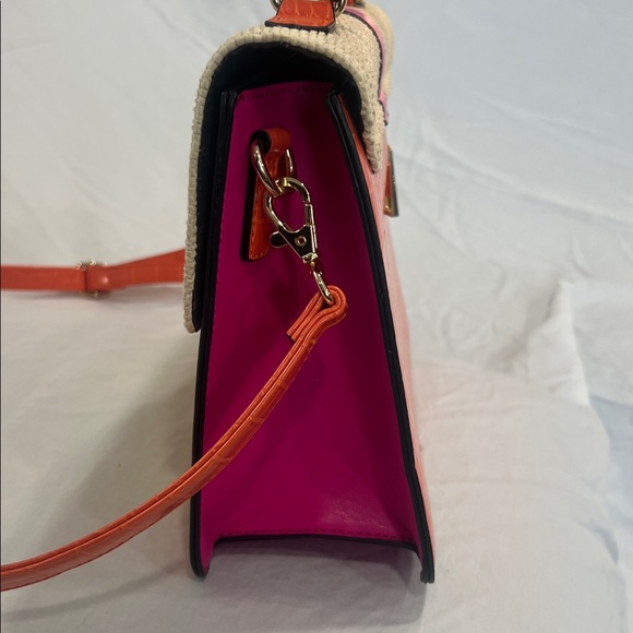 Aldo top handle yellow/orange/pink purse - Picture 6 of 8